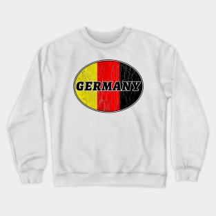 DEUTSCHLAND GERMANY FLAG DISTRESSED FLAG LOGO Crewneck Sweatshirt